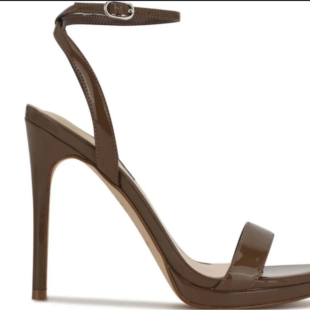 Nine West Elegant Brown High Heel Sandals. size 7.5 M